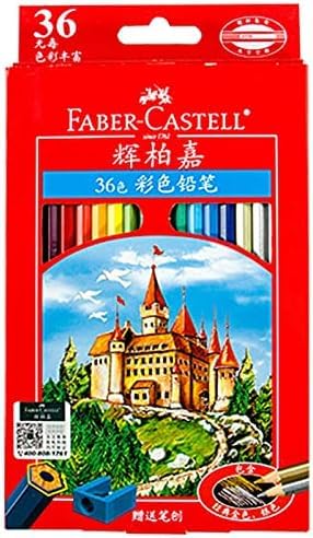 Crayons de couleur Faber-Castell par 36 pièces série Château pour dessin