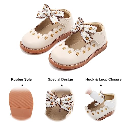 Image of Felix & Flora Toddler Little Girl Mary Jane Dress Shoes - Ballet Flats for Girl Party School Shoes