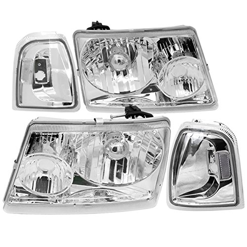 AJP Distributors Headlights Driving Lights + Bumper Signal Corner Lamps Compatible/Replacement For Ranger Truck 2001 2002 2003 2004 2005 2006 2007 2008 2009 2010 2011 01 02 03 04 05 06 07 08 09 10 11