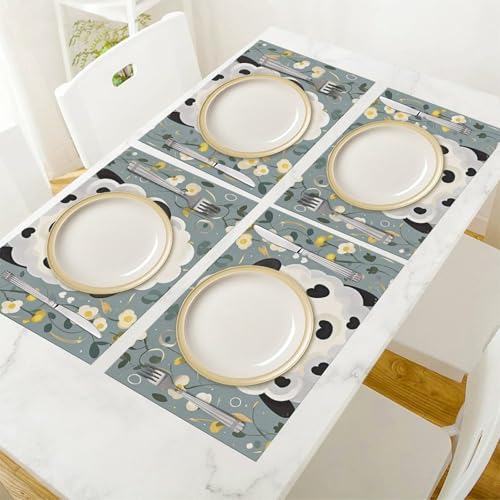 Sets de table anti-tache lavables pour préserver vos meubles en bois