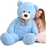 MaoGoLan Large Blue Teddy Bear Jumbo Bear 55 inch Oversize Huge Stuffed Animal for Boys and Girls