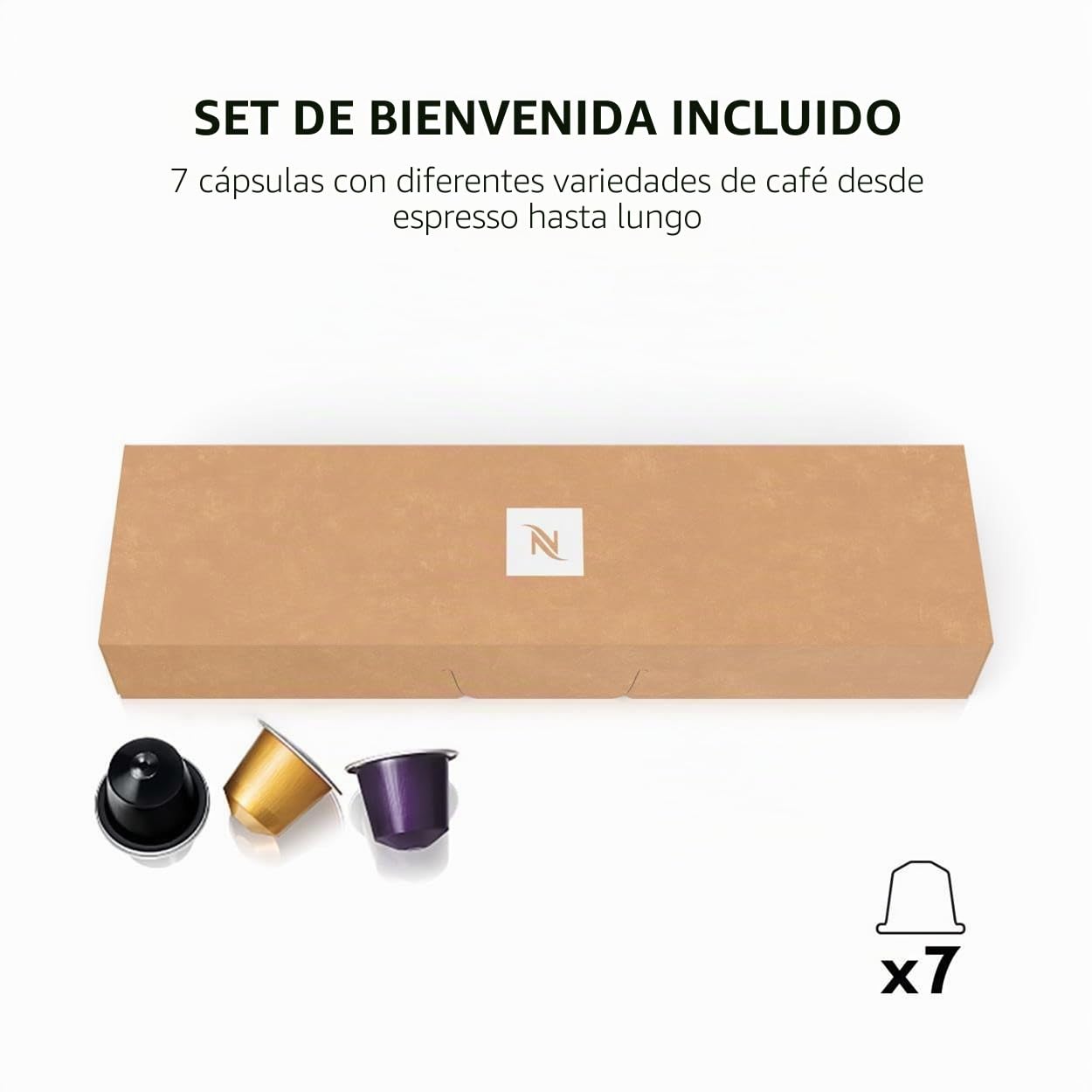 Krups XN306TK Nespresso Pixie Titan, cafetera expreso, recetas programables, 2 longitudes, apagado automático, 1260 W, 0,7 litros