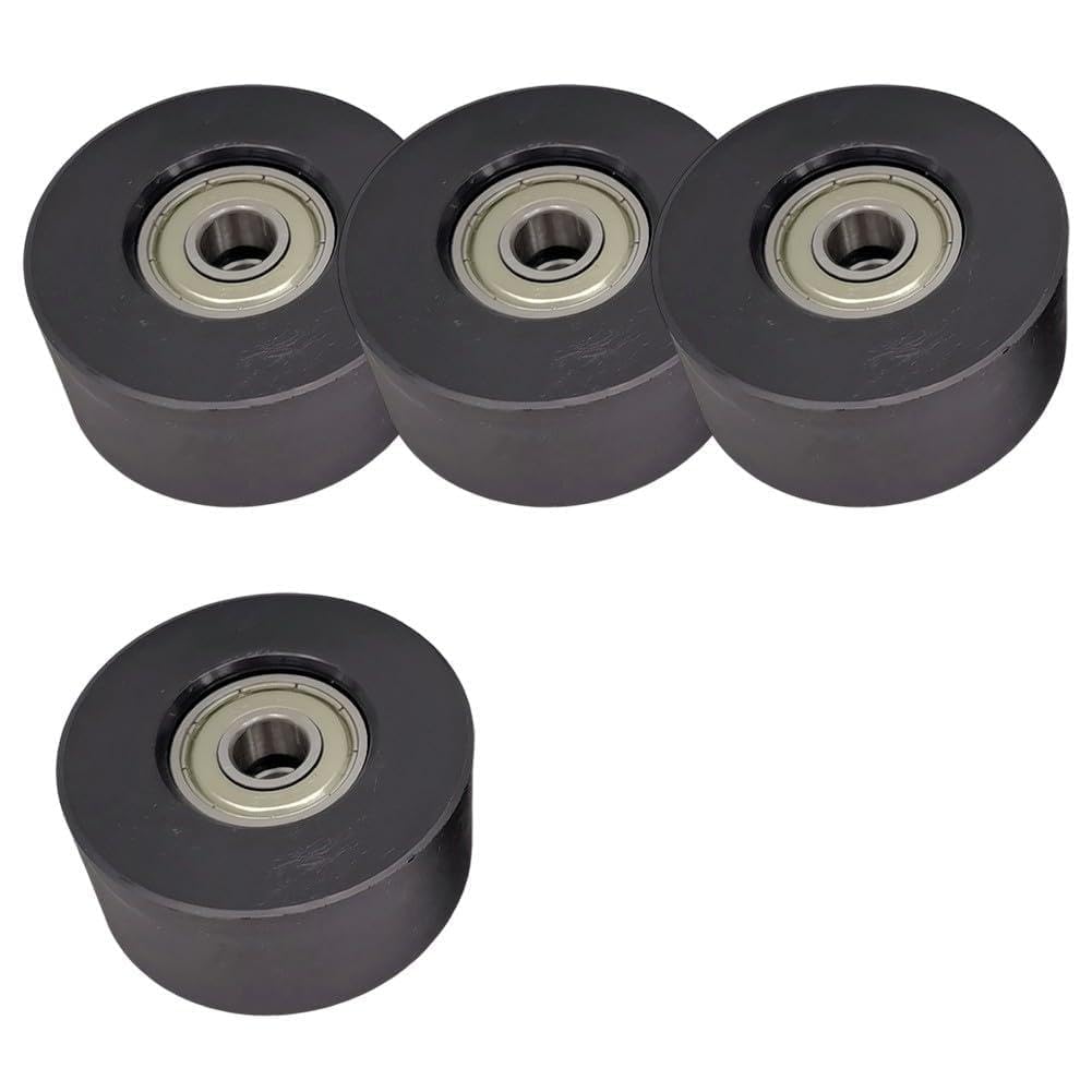 4er-Pack Wasser-Rudermaschinen-Sitz-Räder, 45 x 21 x 8 mm, Nylon und Stahl, Ersatzkissen, bewegliche Räder