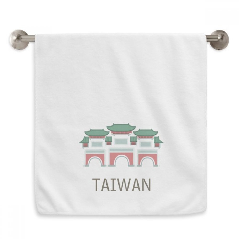 Serviettes moelleuses Taiwan Confucius Temple tissage premium blanc