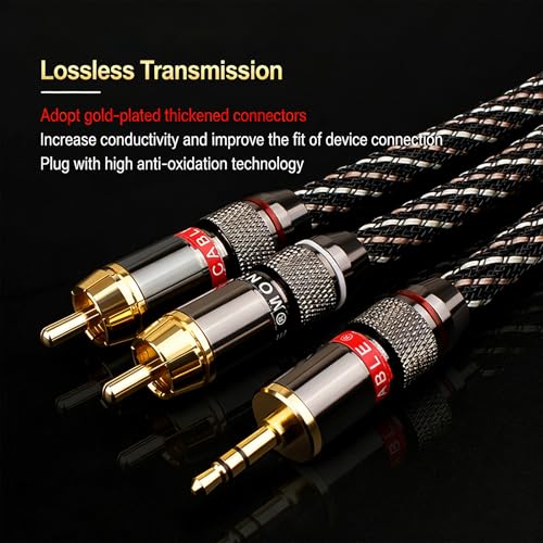 Cable de sonido estéreo de 3.5 mm 1.5 m doble canal blindado 4