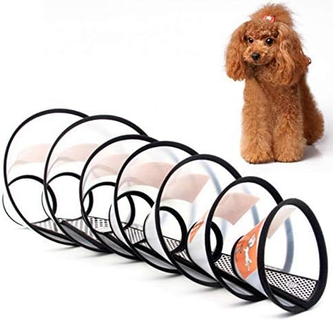 YAWALL Adjustable Recovery Cone Collar Dog Elizabethan Collar Cat Protective Collars Dog Neck Scarf for Anti-Bite Lick, Surgery or Wound…