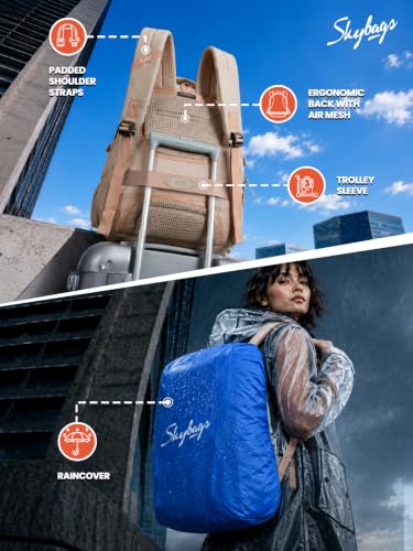 Image of Skybags Nextra Office Laptop Backpack for Men & Women | 30L Backpack with Rain Cover & Laptop Compartment | Office Backpack