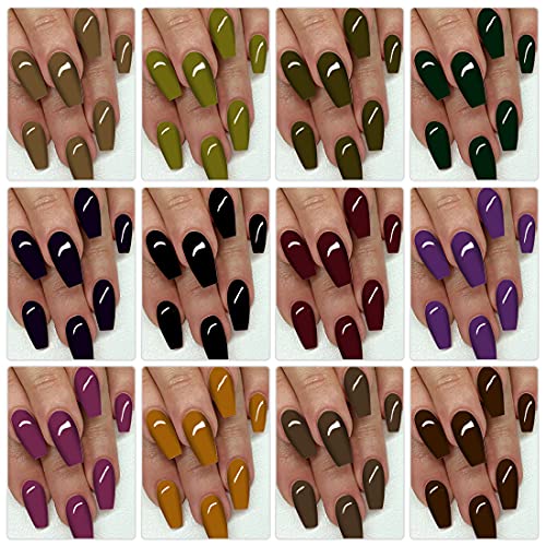 AIMEILI Gel Nagellack UV LED Gellack Farben Set 12 pcs 8ml Soak Off Nägel Farbgel Kit 20 – Bild 3