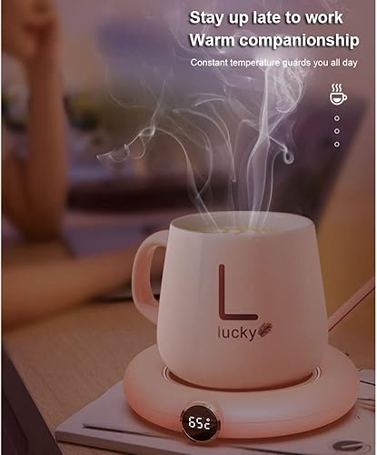 Miniatura 5 de ikasus Calentador inteligente de taza de café, almohadilla calentadora de café de apagado automático para oficina, hogar, escritorio con 3 ajustes