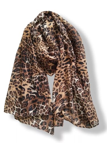 Womens Fashion-Leopard-Scarf-Lightweight - Classic-Soft Shawl-Wraps Long-Sunscreen-Scarf(28"×59")3