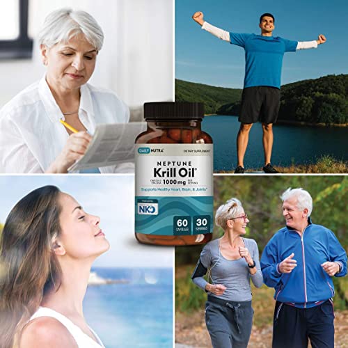 Dailynutra Neptune Krill Oil 1000Mg High Absorption Omega-3 Epa Dha & Astaxanthin. Pure And Sustainable. Clinically Shown To Support Healthy Heart, Brain And Joints (3-Pack #TOP6