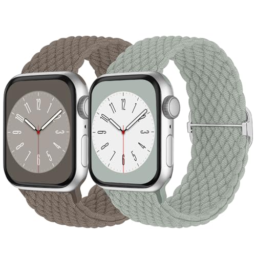 Image of Braided Solo Loop Compatible with Apple Watch Band 38mm 40mm 41mm 42mm 44mm 45mm 46mm 49mm Women Men, Adjustable Stretchy Bands Elastic Sport Strap for iWatch Series 11 10 9 8 7 6 5 4 3 2 SE Ultra 3 2