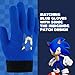 Sonic the Hedgehog Beanie Hat and Glove Set, Kids Knitted Winter Hat and Gloves, Tassels, Blue, One Size