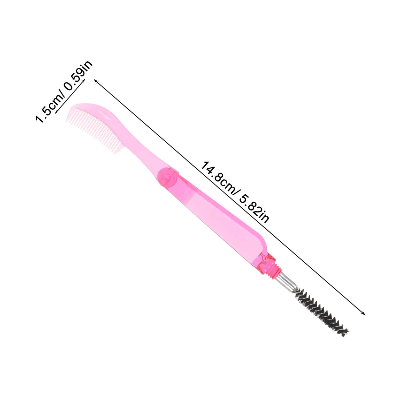 Healeved Compact Double-Head Eyelash Comb Lash Brow Grooming Tool Portable Makeup Applicator Beauty Tool for Women