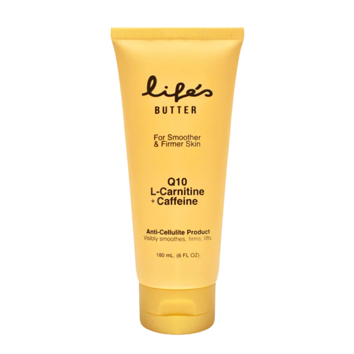 LIFE'S BUTTER Anti-Cellulite Cream - 100% Natural - Made in USA - Cruelty-Free - Hypoallergenic - Best Cellulite Reduction - Skin Firming + Tightening for Women L-Carnitine + CoQ10 + Caffeine – 6oz