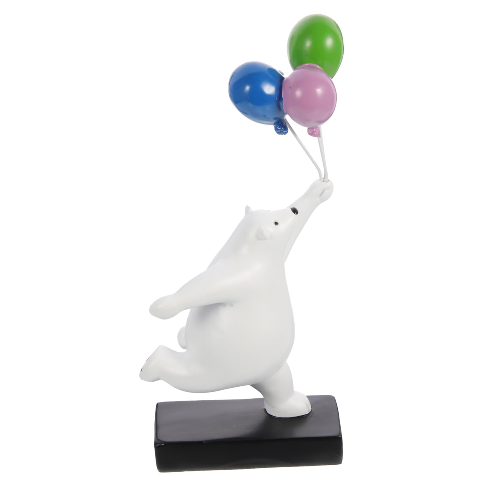 YARNOW Scultura Ornamento Cartoon Vivace e Rifinito in Resina Orso Palloncino per Decorazione da Tavolo per Interni Casa e Ufficio