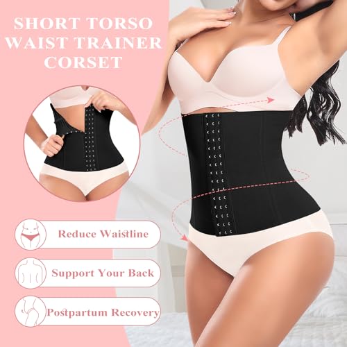 Werena Waist Trainer for Women Corset Shapewear Tummy Control Slimming Body Shaper Girdle Waist Cincher Postpartum Belly Band3