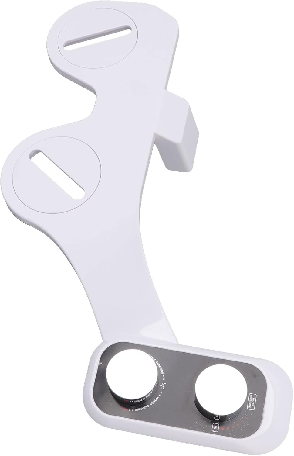 Dual Nozzle Toilet Bidet Universal Smart Toilet Bidet with Knob Switch Self Cleaning Sprayer for Male Female Children Elderly ABS Plastic 672g