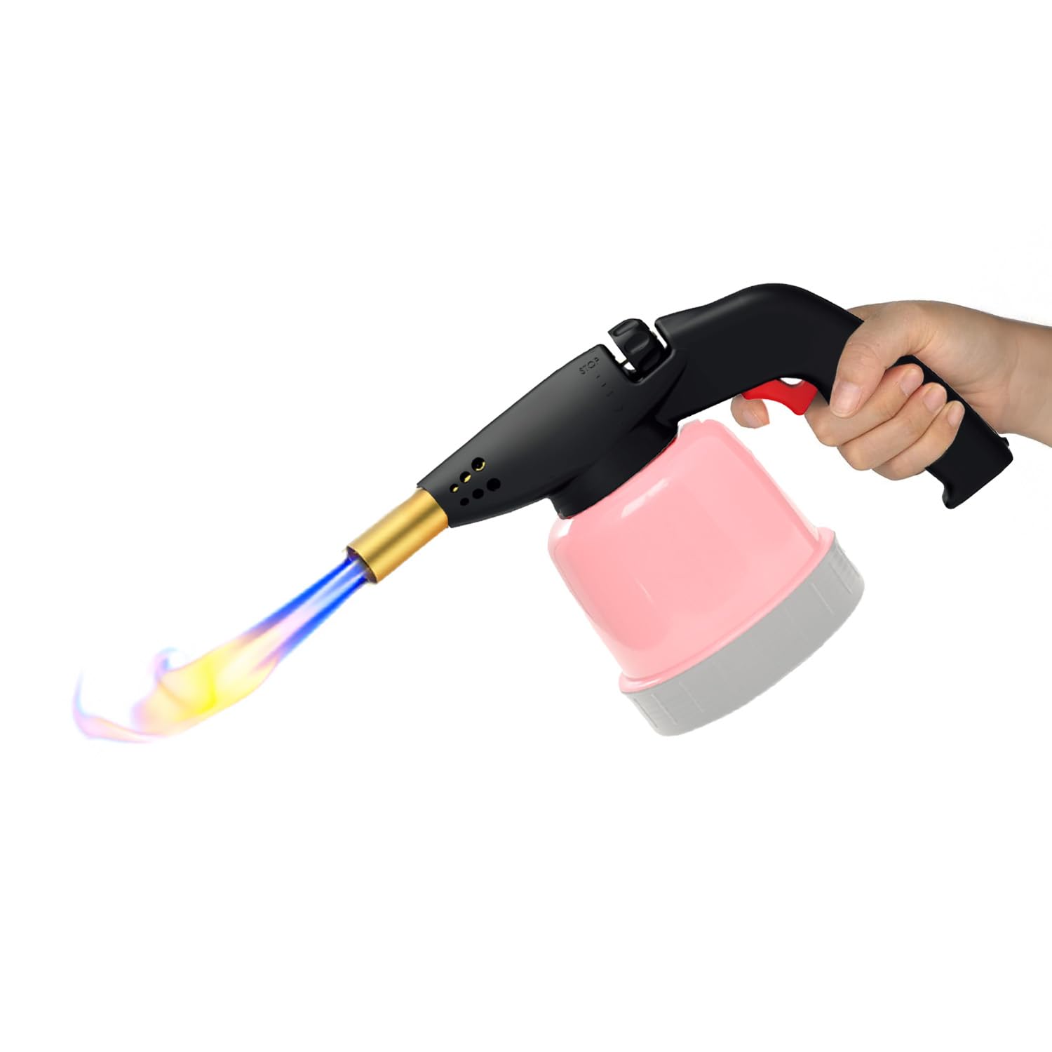 Avilia - Cannello a Gas Professionale e Domestico con Bruciatore da 20 mm, Accensione Piezo, Compatibile Cartucce 7/16, per Saldatura, Brasatura e Riscaldo in Ogni Posizione