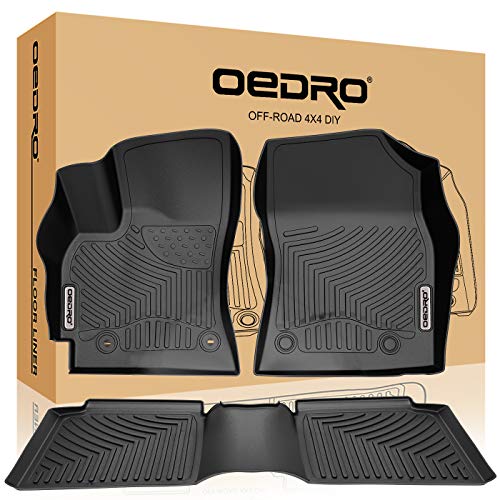 Oedro Custom Fit Floor Mats For 2014-2019 Toyota Corolla With Automatic Transmission, All Weather Front & 2Nd Seat Floor Liners #TOP7