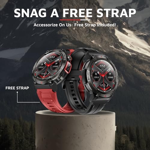 Image of Cult Ranger XR1-1.43 inch AMOLED Display,Outdoor Rugged Smartwatch for Men, Bluetooth Calling, 8 Days Battery, Continous Heart Rate,100+ Sports Mode, Live Cricket Score, Built-in Flashlight, Free Strap