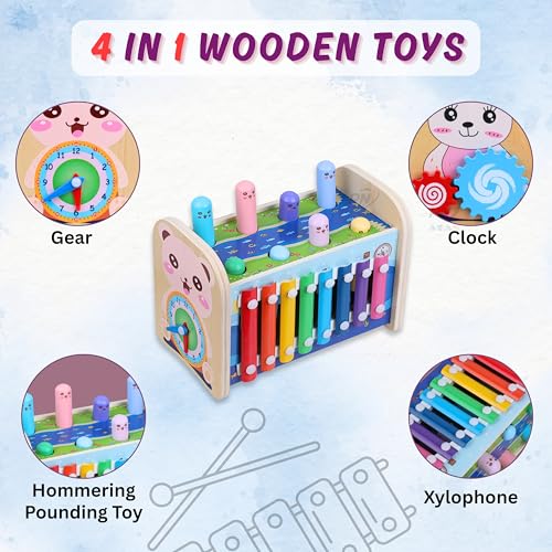 Image of Number Enlightenment Wooden Toy Train for Toddlers - Animal, Transportation, Fruit, Color Recognition Early Education Blocks (Toy Model 9)