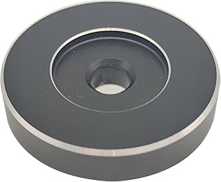 AUTUUCKEE 45 RPM Adapter for 7 Inch Vinyl Record Dome Adapter Insert-Aluminum, For All Turntables, Stability and Durability Dome Adapter (Black)