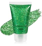 Mysense Green Body Glitter Gel,St Patricks Day Outfit Accessories for Women Girls,Chunky Mermaid ...