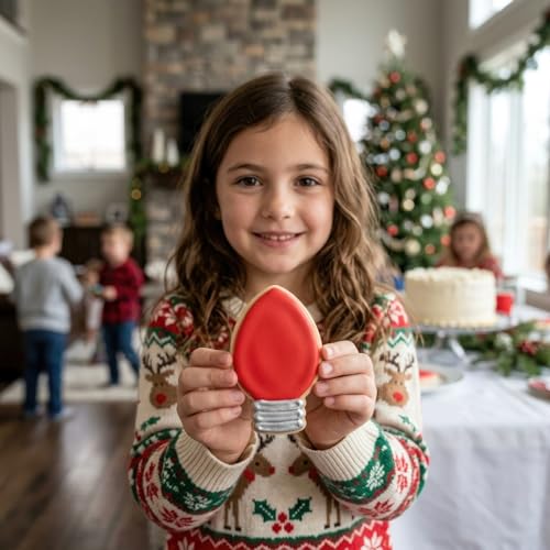 Ann Clark Christmas Light Bulb Cookie Cutter, 3-1/4” Made in USA Ann Clark Christmas Light Bulb Cookie Cutter, 3-1/4” Made in USA