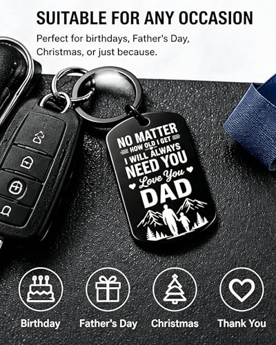 Image of Fathers Valentines Day Gifts for Him Dad Stocking Stuffers for Men Drive Safe Keychain Boyfriend Christmas Husband