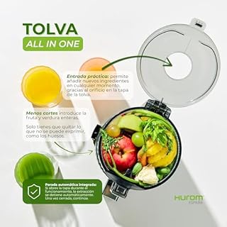 Hurom | Estrattore H-70 - Succhi Più Sani, Gustosi e Senza Sprechi, Estrattore di Succo Premium, Pulizia Facile e Veloce, Alta Resa di Succo, Tecnologia di Spremitura Lenta - White