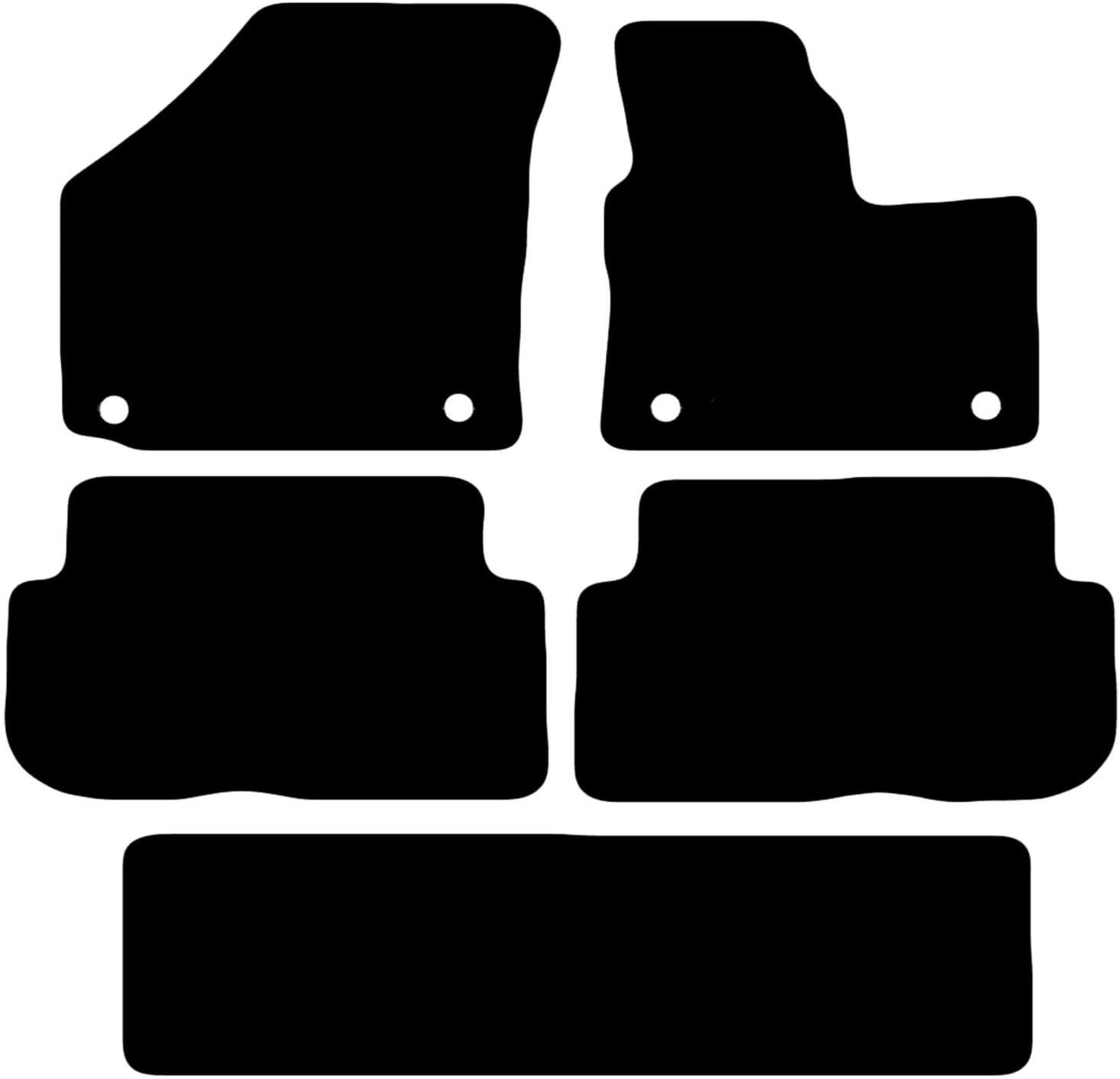 Carsio Tailored Black Carpet Car Mats for VW Touran 7 Seater 20062015 5 Piece Set Amazon.co