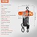VEVOR Electric Chain Hoist, 2200 lbs Load Capacity, 10 ft Lifting Height, 120V Single Phase Overhead Crane with Chain, 10 ft Wired Remote Control for Garage, Shop, Hotel, and Home