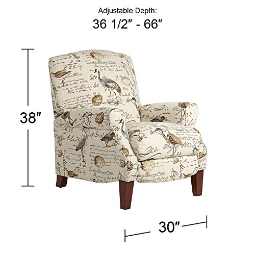 Birdsong Script and Bird Patterned Recliner Chair Armchair Comfortable