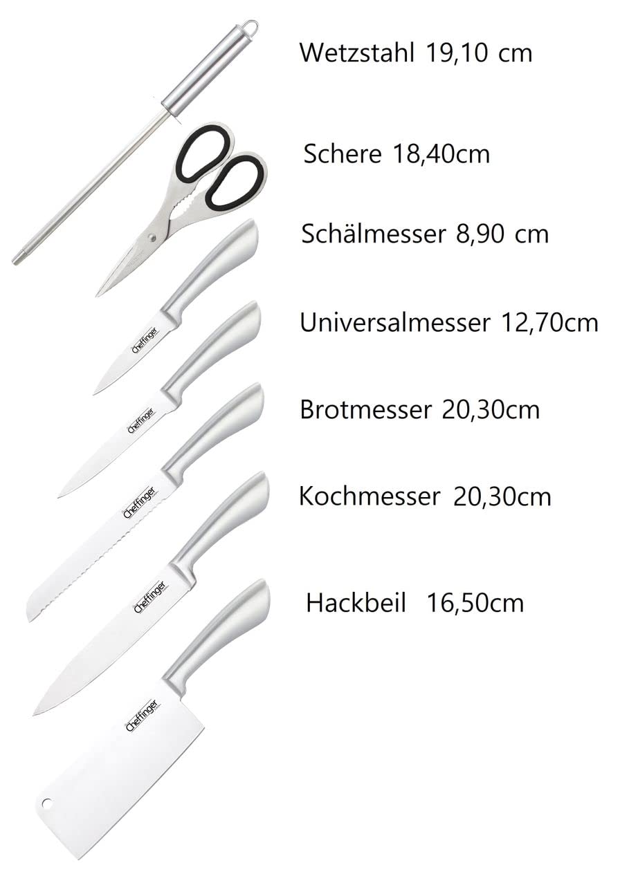 Couteau cuisine chef finger 8 pièces