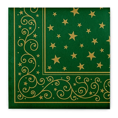 Sovie HORECA Weihnachtsserviette Liam in Grün aus Linclass® Airlaid,...