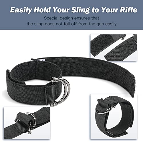 Tyseam Rifle Sling Staging Strap,Gun Sling Staging Solution Easy To Place On Rifle & Fold The Sling Back Up (Black) #TOP4