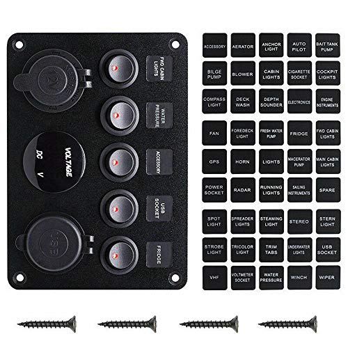 Panneau d'interrupteur 12V étanche pour optimiser le confort en camping-car