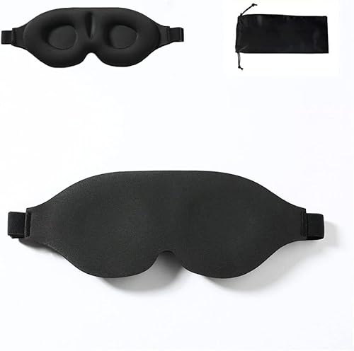 Tim & Tina Máscara de seda para dormir, cómoda máscara para dormir con los ojos vendados, relleno de seda con correa ajustable (vitalidad verde)