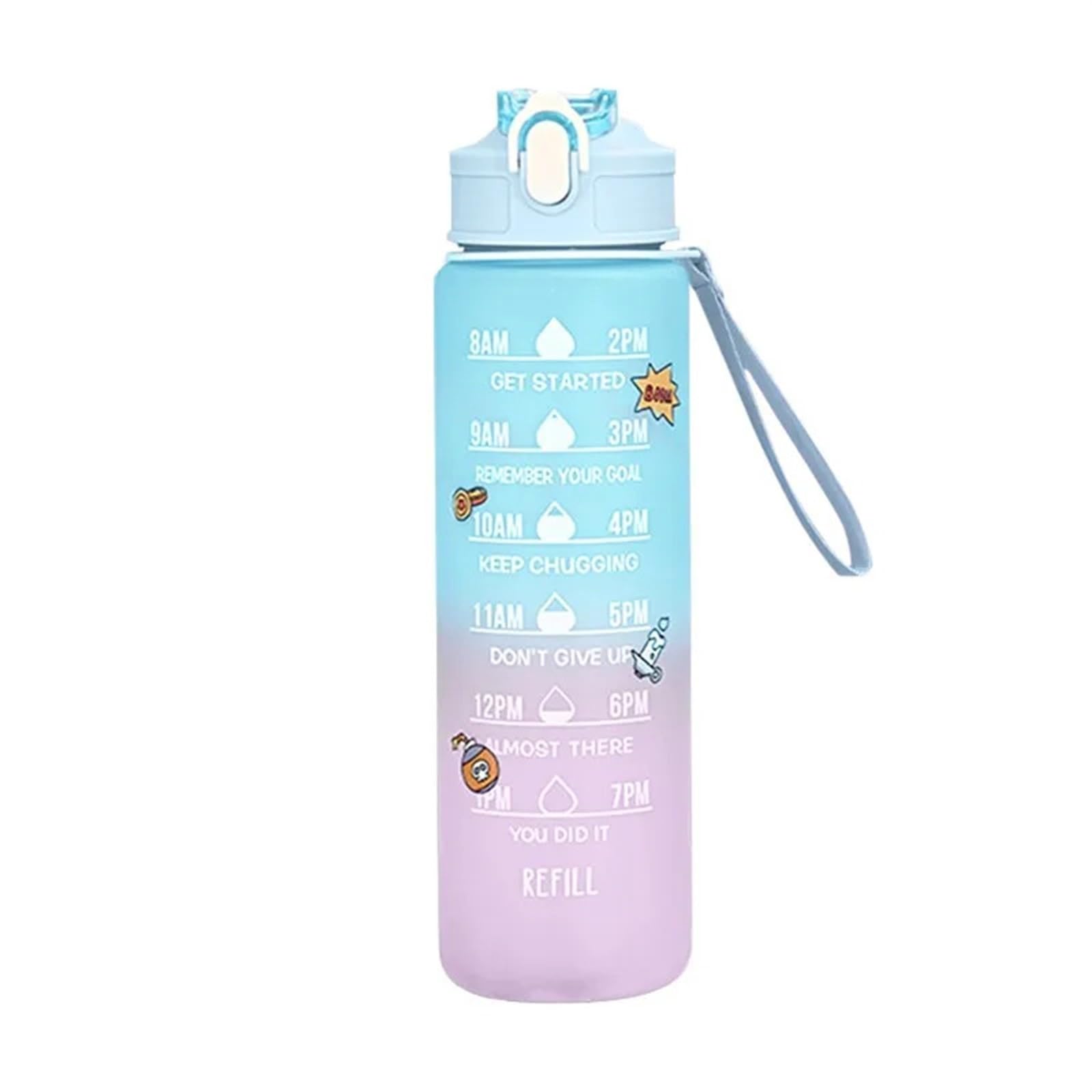 QuxetlRyz Sports Water Bottle High Capacity Water Bottle Drinking Leakproof(Green)