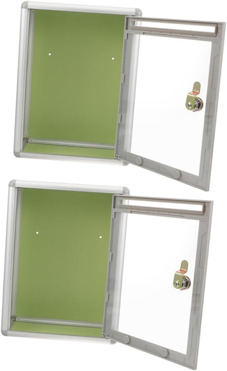 2pcs Wall Mount Mailbox Lock Metal Letter Box for Office and Home Weatherproof Design Secure Storage for Envelopes and Suggestions Space-Saving