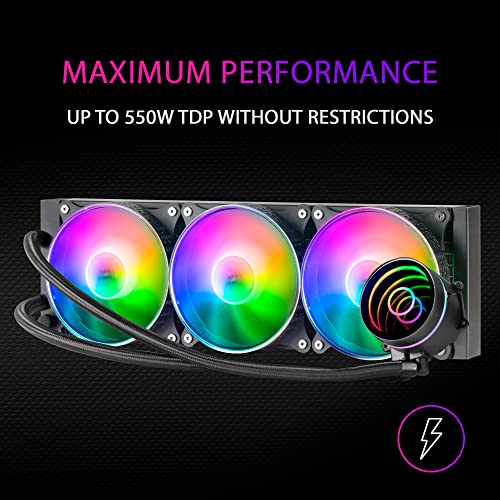 Refrigeración líquida CPU universal Mars Gaming ML-ONE360 con 3 ventiladores FRGB 3