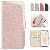 CASSYOOK 適用 galaxy s10 ケース 手帳型 ギャラクシーs10 ケース 手帳型 財布型 カバー カードポケット付き sc-03l ケース 手帳型 全面保護 galaxys10 スマホケース カード収納 横置きスタンド機能 高級PUレザー おしゃれ 上質な手触り 擦り傷防止 ケース(ライトピンク)