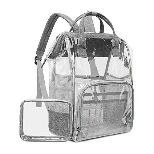 æ— Duty Clear SeeThrough Backpack, Heavy Duty Waterproof Travel School