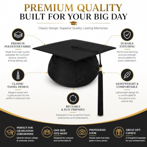 Image of Raj Costume Convocation Dress Graduation Gown and Cap Set for Kids & Adults Convocation Dress Academic Degree Ceremony Robe for School College Graduation Day Matte Polyester Pleated Convocation Gown