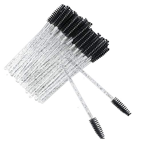 Foto von G2PLUS 300 Stück Einweg Wimpernbürste Kristall, Wimpernbürstchen Wimpern-Applikator Bürste für Mascara, Wimpernverlängerung