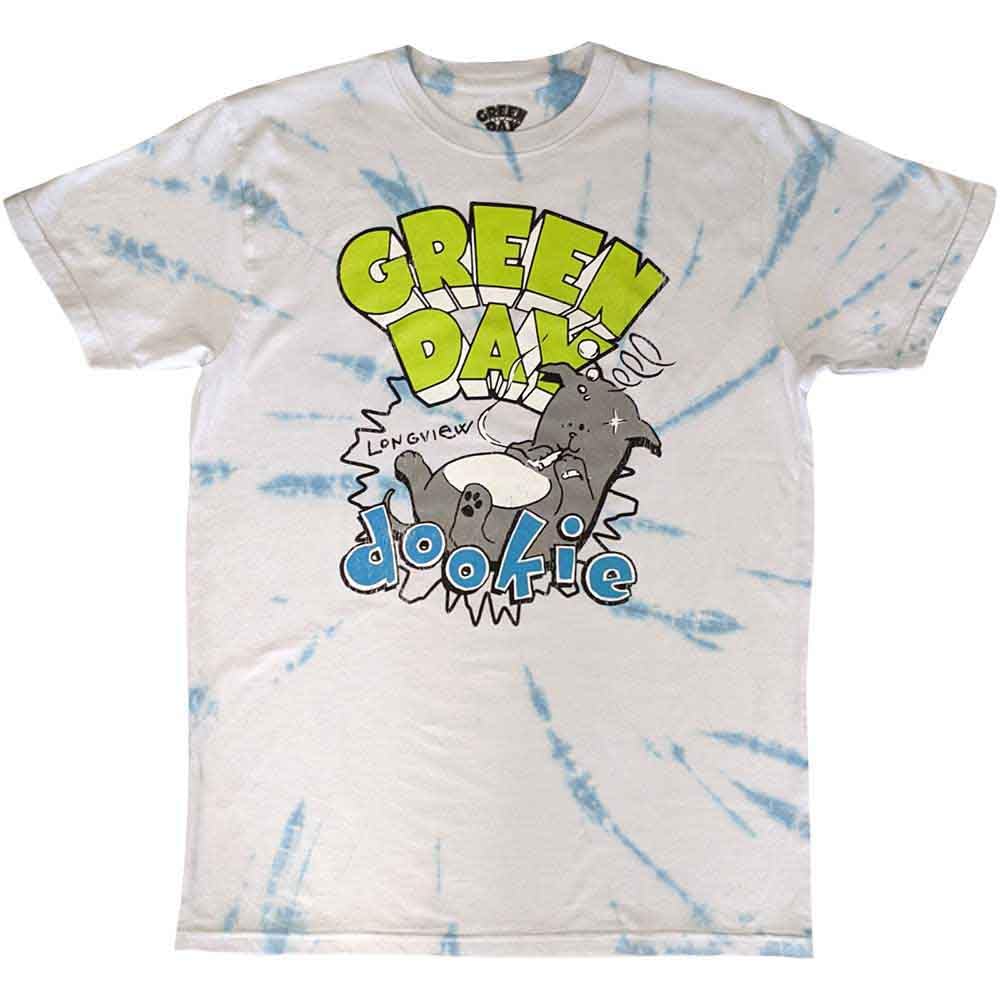 Green Day Dookie Longview Tie-Dye T-Shirt XL White