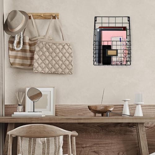 Estante de metal para pared con gran capacidad para libros y carpetas 5
