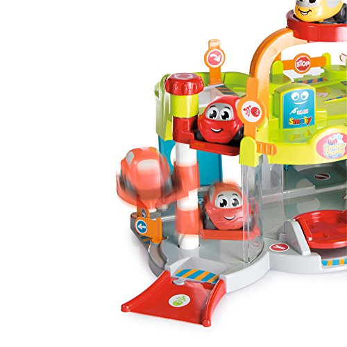 51mOIp7bPrL Smoby - Vroom Planet Premier Garage - 2 Niveaux + Ascenseur et Héliport - 1 Voiture + 1 Hélicoptère Inclus - Jouet pour Enfant dès 18 Mois - 120402