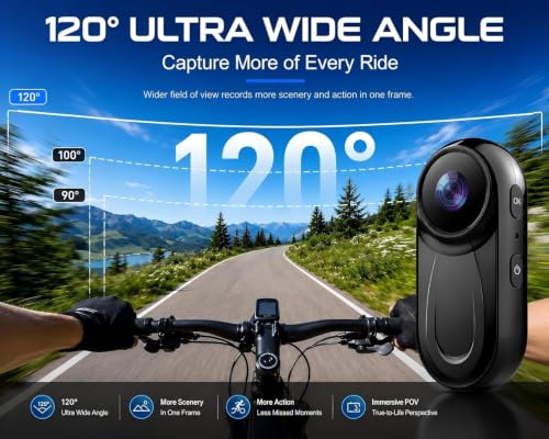Image of Mini Body Camera 1080P, 512G Thumb Action Camera, Tiny Size, Mount Anywhere, Portable Sports Cam with Magnetic & 360 Clip, Hands-Free Recording for Motorcycle /Sports /Bike /Pet (SD Card Not Included)